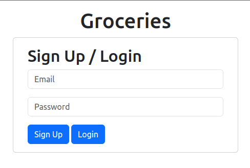 Add Groceries List Section